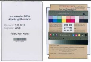 Entnazifizierung Kurt Hans Fach , geb. 12.12.1900 (Angestellter)