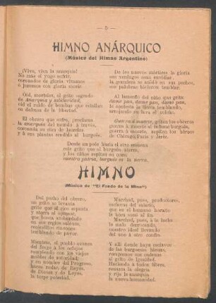 Himno anárquico : (Música del Himno Argentino)