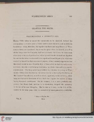 Chapter the sixth: Westminster a Bishop's Seee