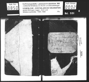 Schatzungsprotokoll über das Amt Schrozberg und Lindlein, angelegt durch Heinrich Friedrich Kistner, Amtsvogt, und Matthias Daniel Diedel, beide zu Schrozberg.