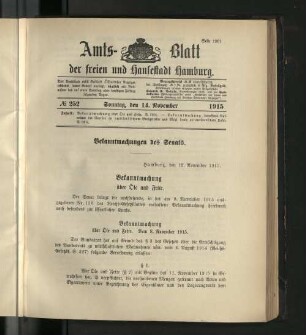 No. 252, 14. November 1915