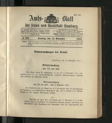 No. 252, 14. November 1915