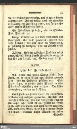 XVIII. Von der Zufriedenheit