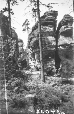 Felsen : Tyssaer Wände (Felsenstadt) bei Teplitz-Schönau