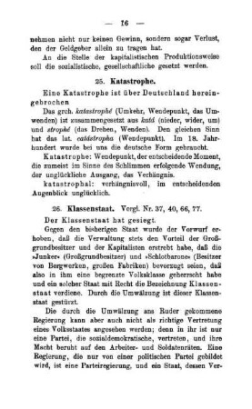 25. Katastrophe.