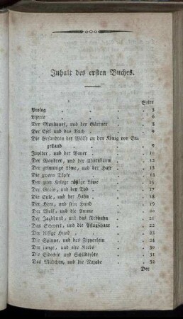 Inhalt des ersten Buches. - Inhalt des fünften Buches.