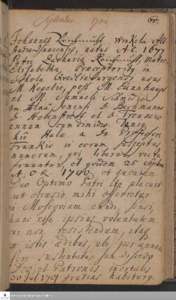 Lebenslauf von Johann Reichmuth.