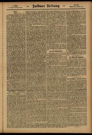 Zweite Ausgabe vom Mittwoch, den 17. Dezember 1913.