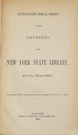 Annual report. 64. 1881 (1882)