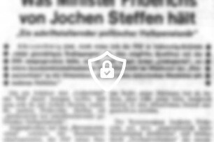 Was Minister Friderichs von [Name maskiert] hält