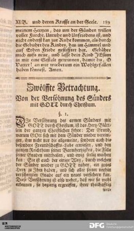 Zwölffte Betrachtung.