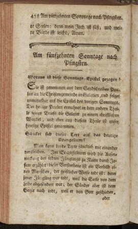 Am fünfzehnten Sonntage nach Pfingsten.