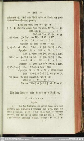 Multipliziren mit benannten Zahlen