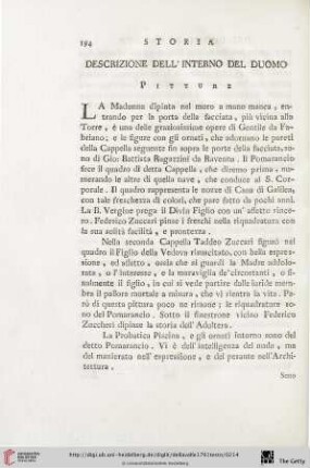 Descrizione dell'Interno del Duomo
