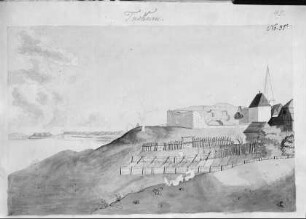 Ansicht des alten Schlosses bey der Kreisstadt Tuckum 1795
