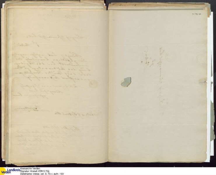 Von W. Fehsenfeld (Blender, Morsum) 1863 beantragte Wind- und Dampf-Kornmühle an der Straße zwischen Amedorf und Oiste; V.