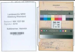 Entnazifizierung Heinrich Kalkbrenner , geb. 24.10.1894 (Oberfoerster)