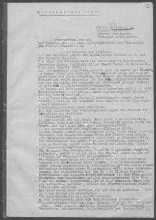 Stetten/Remstal: Pfarrbericht 1932