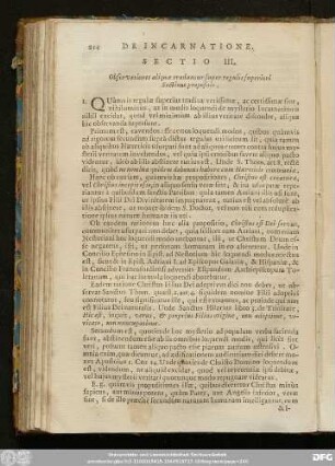 Sectio III. Observationes aliquae traduntur super regulis superiori Sectione propositis.