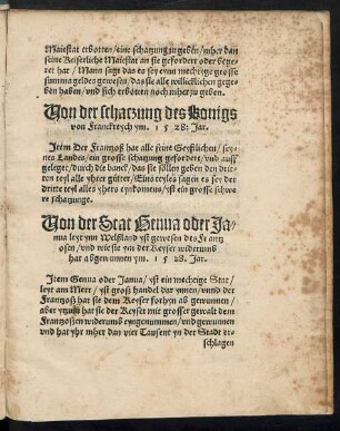 Von der schaczung des Konigs von Franckreych ym. 1528: Jar.