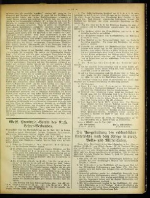 Westf. Provinzial-Verein des Kath. Lehrer-Verbandes : Niederschrift über die Vorstandssitzung am 25. Juli 1917 in Hamm