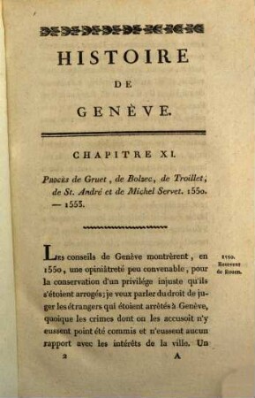 Histoire de Genève. 2. - 466 S.