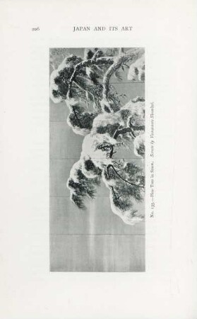 No. 135.- Pine tree in snow. Screen by Yamamoto Shunkyo