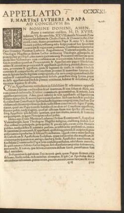 Appellatio F. Martini Lutheri A Papa Ad Concilium &c.
