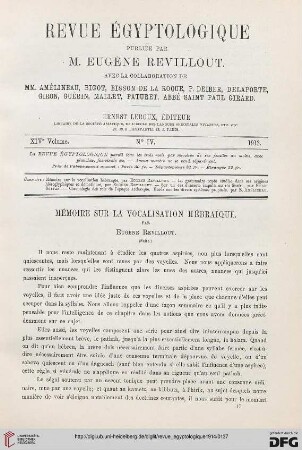 14: Mémoire sur la vocalisation hébrai͏̈que, [2]