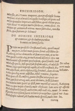 De Homine Interiore et exteriore, et de duabus partibus hominis ex literis sacris.