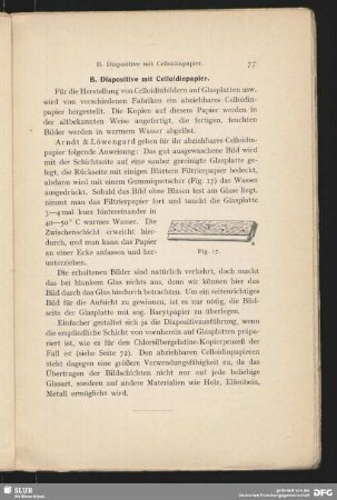 Diapositive mit Celloidinpapier