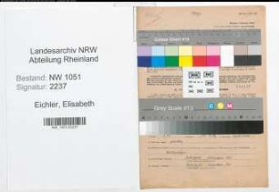 Entnazifizierung Elisabeth Eichler , geb. 09.07.1907 ()
