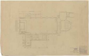 Schneider - Esleben, Paul; Düsseldorf, Max-Brandts-Str. 3; St. Bonifatius, Wiederaufbau und Erweiterung - Kirche (Grundriss)