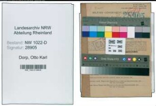 Entnazifizierung Otto Karl Vom Dorp , geb. 02.05.1909 (Metzgermeister)