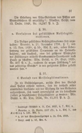 e. Verfahren bei gefälschten Reiselegitimationen.