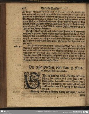 Die erste [- vierdte] Predigt, uber das 11. Capitel des Propheten Danielis
