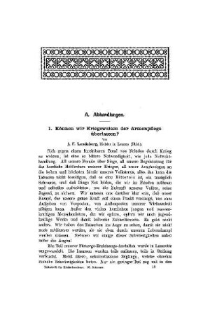 Können wir Kriegswaisen der Armenpflege überlassen