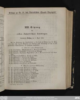 Anhaltischer Staats-Anzeiger : Dessauer neueste Nachrichten, Beilage zu Nr. 77. des Anhaltischen Staats-Anzeigers.