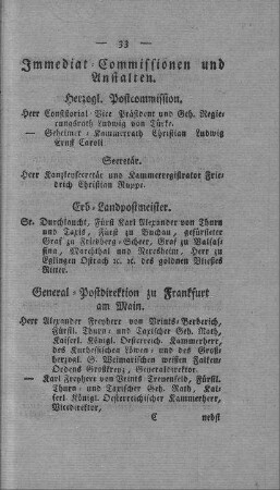 Immediat-Commissionen und Anstalten