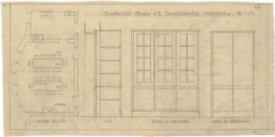 Billing, Hermann; Singen; Krankenhaus - Refektorium, Inneneinrichtung (Grundriss; Details)