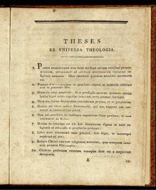 Theses Ex Universa Theologia