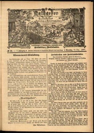 Ausgabe vom Samstag, den 25. Dezember 1897.
