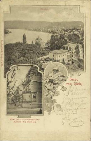 Gruss vom Rhein - Hôtel Belle-vue und Rheinhôtel