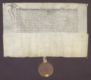 Der Propst zu Ellwangen belehnt den Kurfürsten von der Pfalz bzw. dessen Lehnsträger mit der Burg Strahlenberg, der Stadt Schriesheim sowie zugehörigen Gütern und Gerechtsamen.