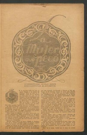 La mujer que pecó : Interesantísima novela, escrita especialmente para "El Suplemento". - Ilustraciones de Zavattaro.
