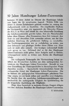 50 Jahre Hamburger Lehrer-Turnverein