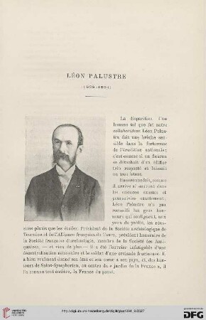 3. Pér. 12.1894: Léon Palustre (1838 - 1894)