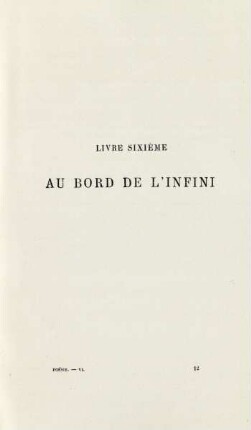 Livre sixième. Au bord de l'infini