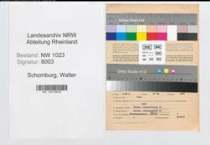 Entnazifizierung Walter Schomburg , geb. 22.03.1890 (Verw.Leiter)