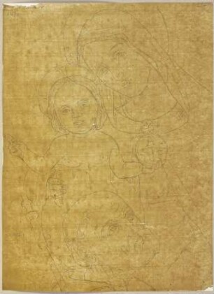 Madonna mit Kind und einem heiligen Mönch (Benedikt von Nursia?), in einer kleinen Kapelle auf dem Weg nach Santa Scolastica (?)